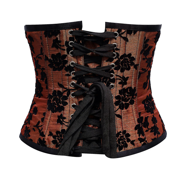 Alleway White Longline Corset In Tissue Flocking