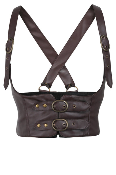 Anzela Sheep Napa Leather Corset with Criss Cross Lacing
