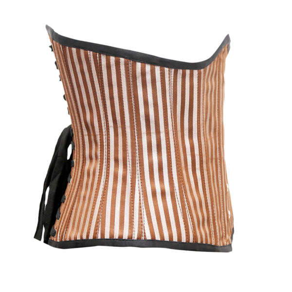 Drouin Brown Silver Brocade Underbust Corset main image 1