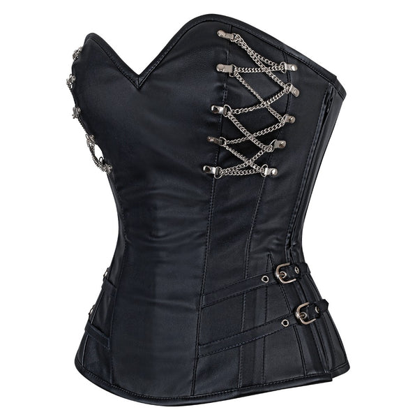 Besijana Steel Bone Purple Sheep Nappa Leather Corset main image 1