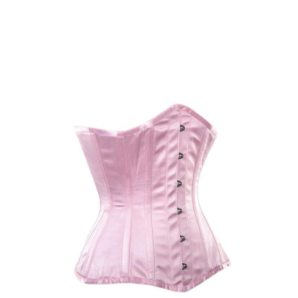 Lina Longline Baby Pink Satin Underbust Corset