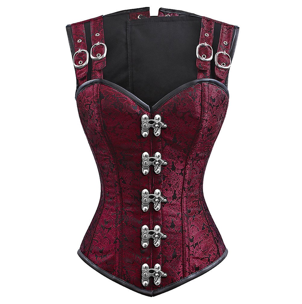 Nyla Gothic Corset with Shoulder Straps - Corsets Queen US-CA