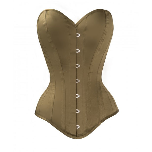 Wambach Steel Boned Waist Taiming Corset With Hip Gores - Corsets Queen US-CA