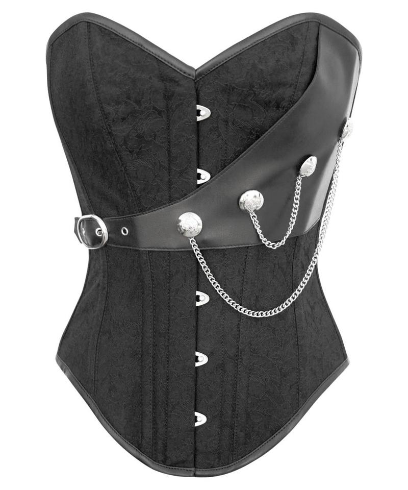 Willock Instant Shape Brocade Steampunk Corset with Chains - Corsets Queen US-CA