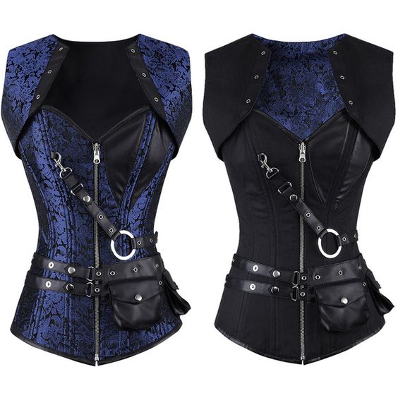 Andile Gothic Overbust Reversible Corset - Corsets Queen US-CA