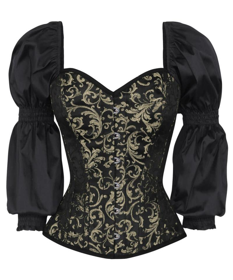 Berber Gothic Corset with Attached Sleeve - Corsets Queen US-CA