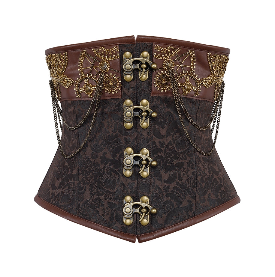 Olsen Steampunk Embroidered Corset - Corsets Queen US-CA