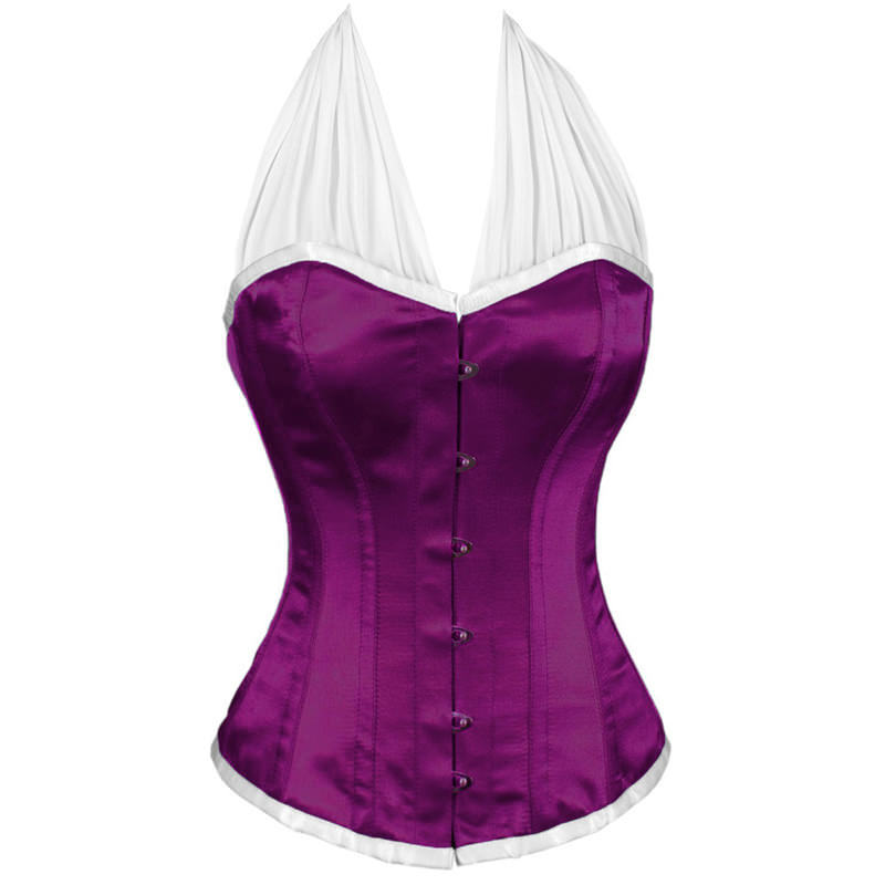 Fred Lycra Net Neck Band Authentic Overbust Corset - Corsets Queen US-CA