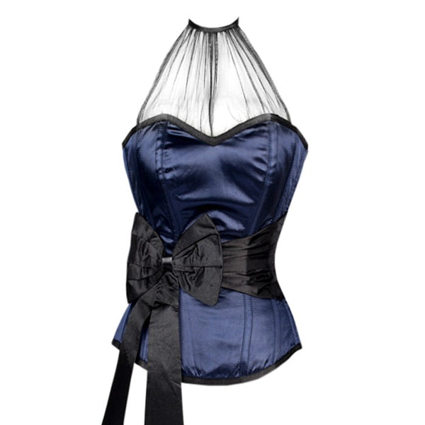 Asa Satin Overbust Corset With Buckles main image 1