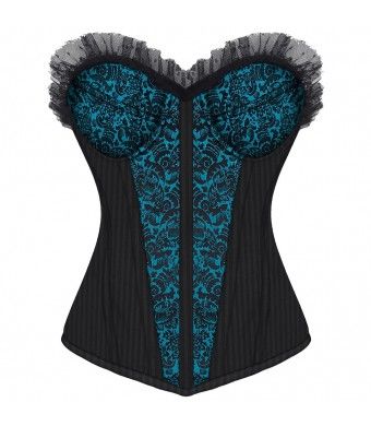Isobel Gothic Overbust Fashion Corset With Cups - Corsets Queen US-CA