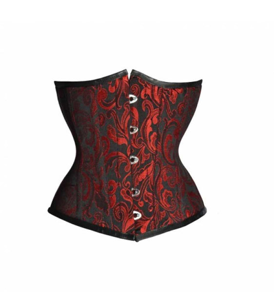 CANDY RED/BLACK BRO-300 - Corsets Queen US-CA