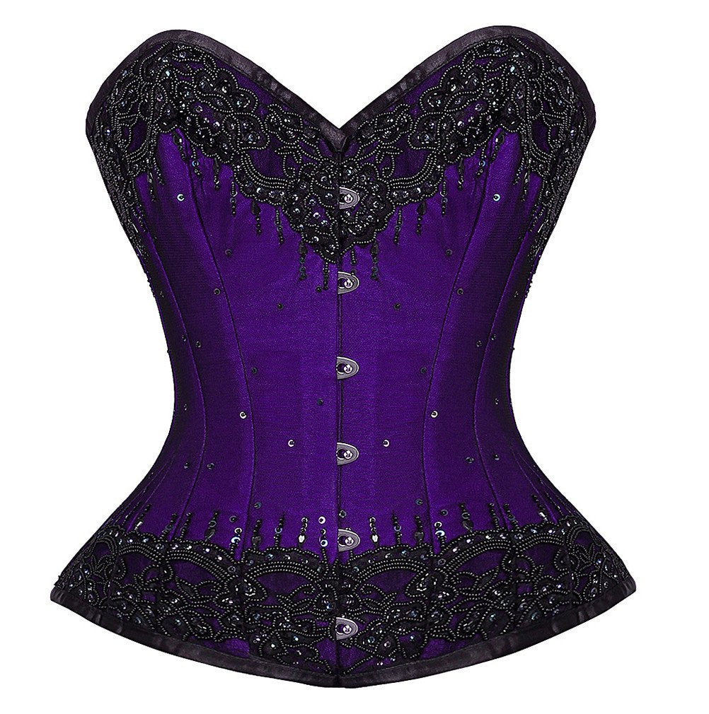 Millie Overbust Corset With Lace Overlay - Corsets Queen US-CA