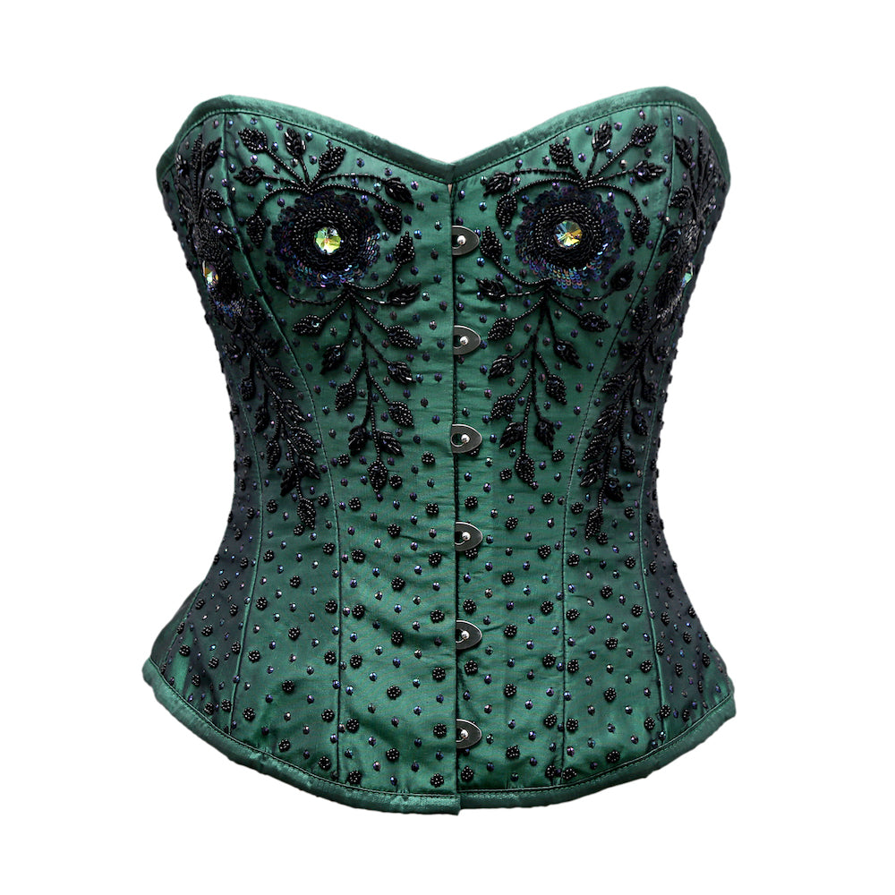 Shcumer Embroidery Overbust Corset - Corsets Queen US-CA